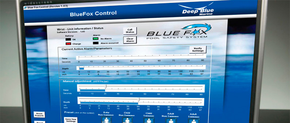 Panel de control para programación de los parámetros de Blue Fox ST1