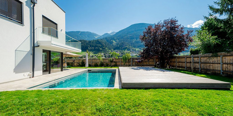 Terraza móvil para piscina de Novacomet